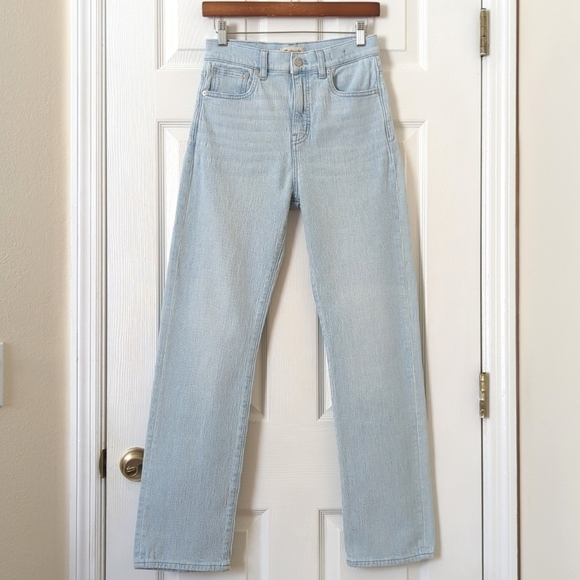 Madewell Retro '90s Light Wash High Waisted Relaxed Fit Straight Leg Jeans 26 - Picture 1 of 16